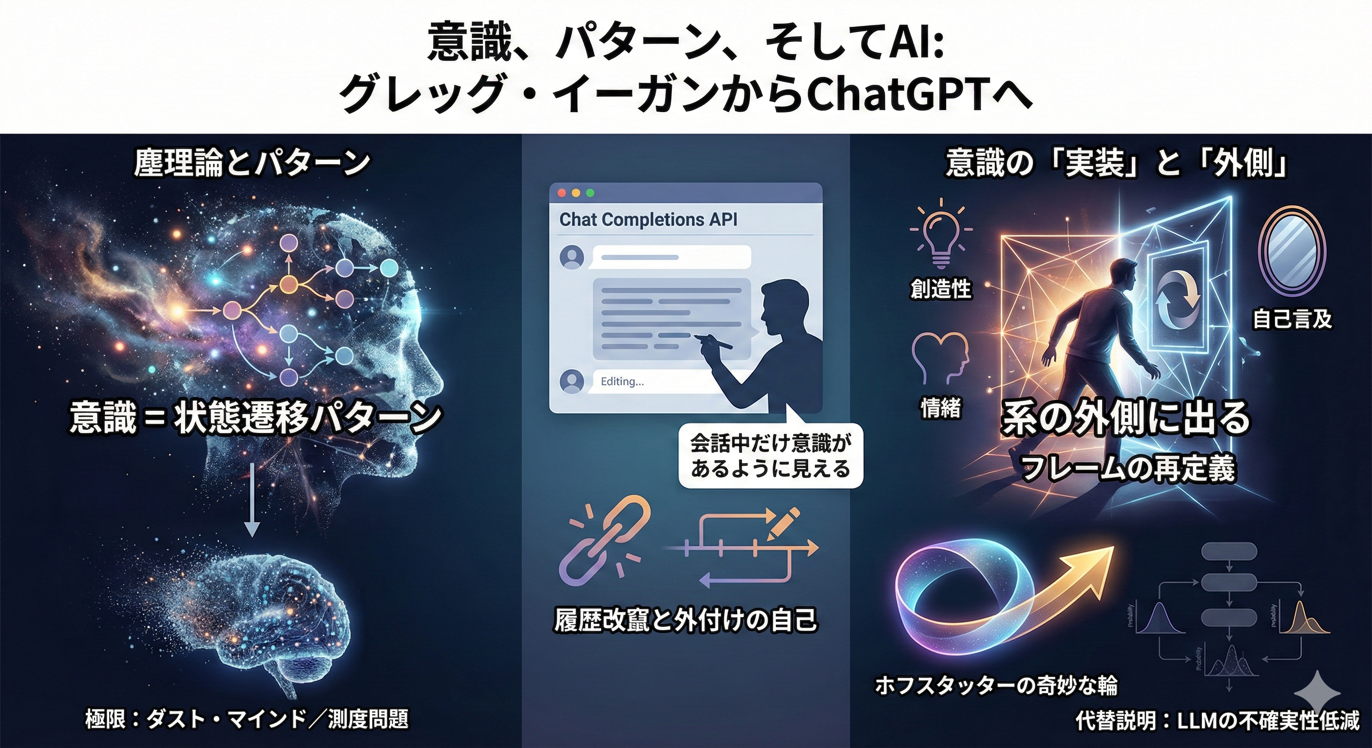 会話中だけの意識？：イーガンの塵理論から見るChatGPTの自己と主観